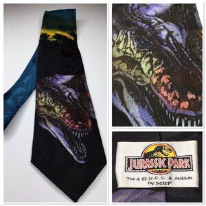 Jurassic Park Tyrannosaurus Rex Mens Necktie By MBP T Rex Dinosaur Print Tie